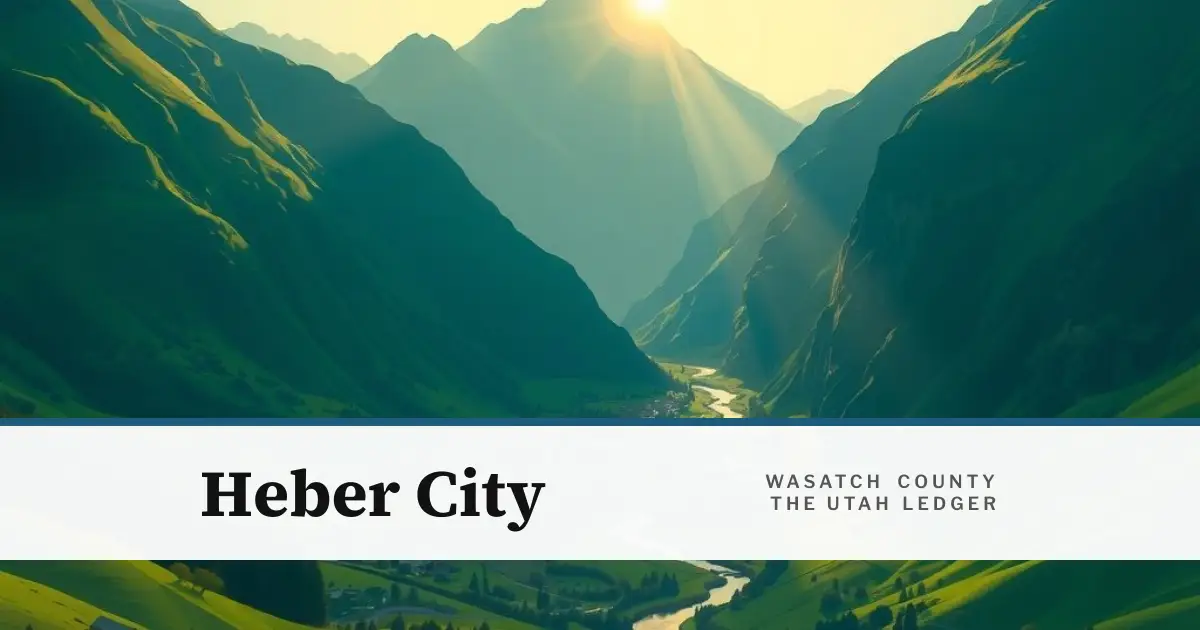 AI-generated illustration: a regional landscape for Heber City, Utah