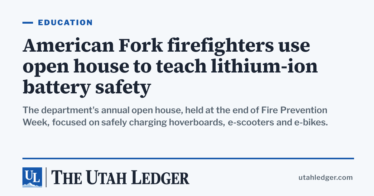 American Fork Firefighters Teach Battery Safety at October 12 Open House
