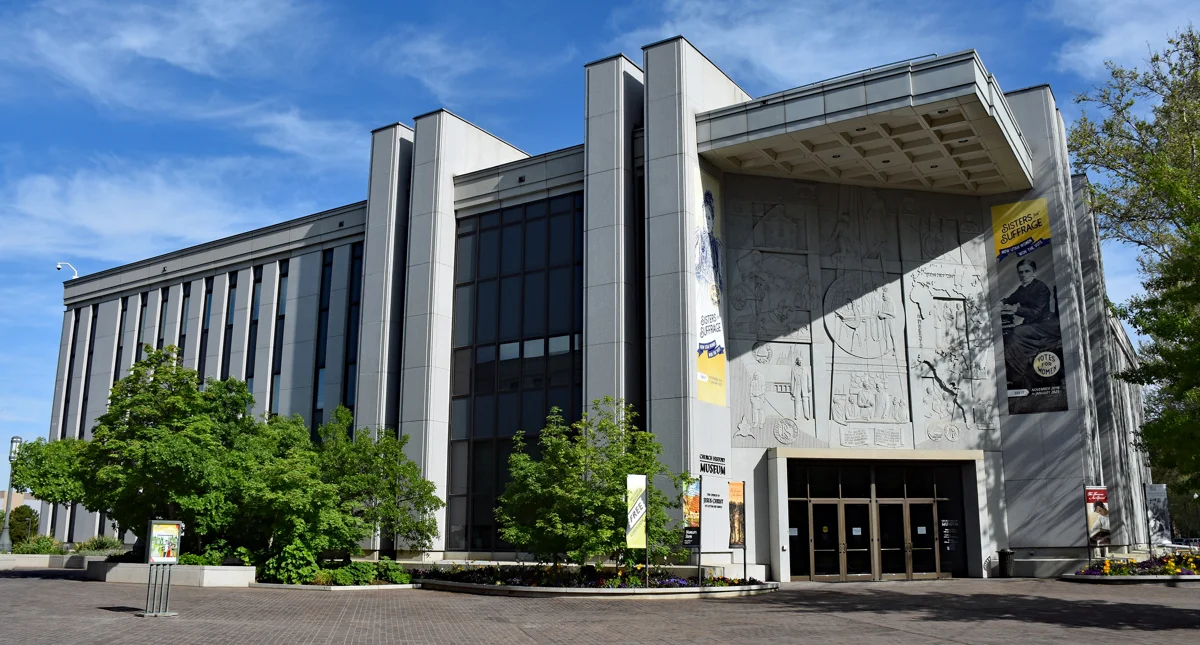 The exterior entrance of Church History Museum in Salt Lake City