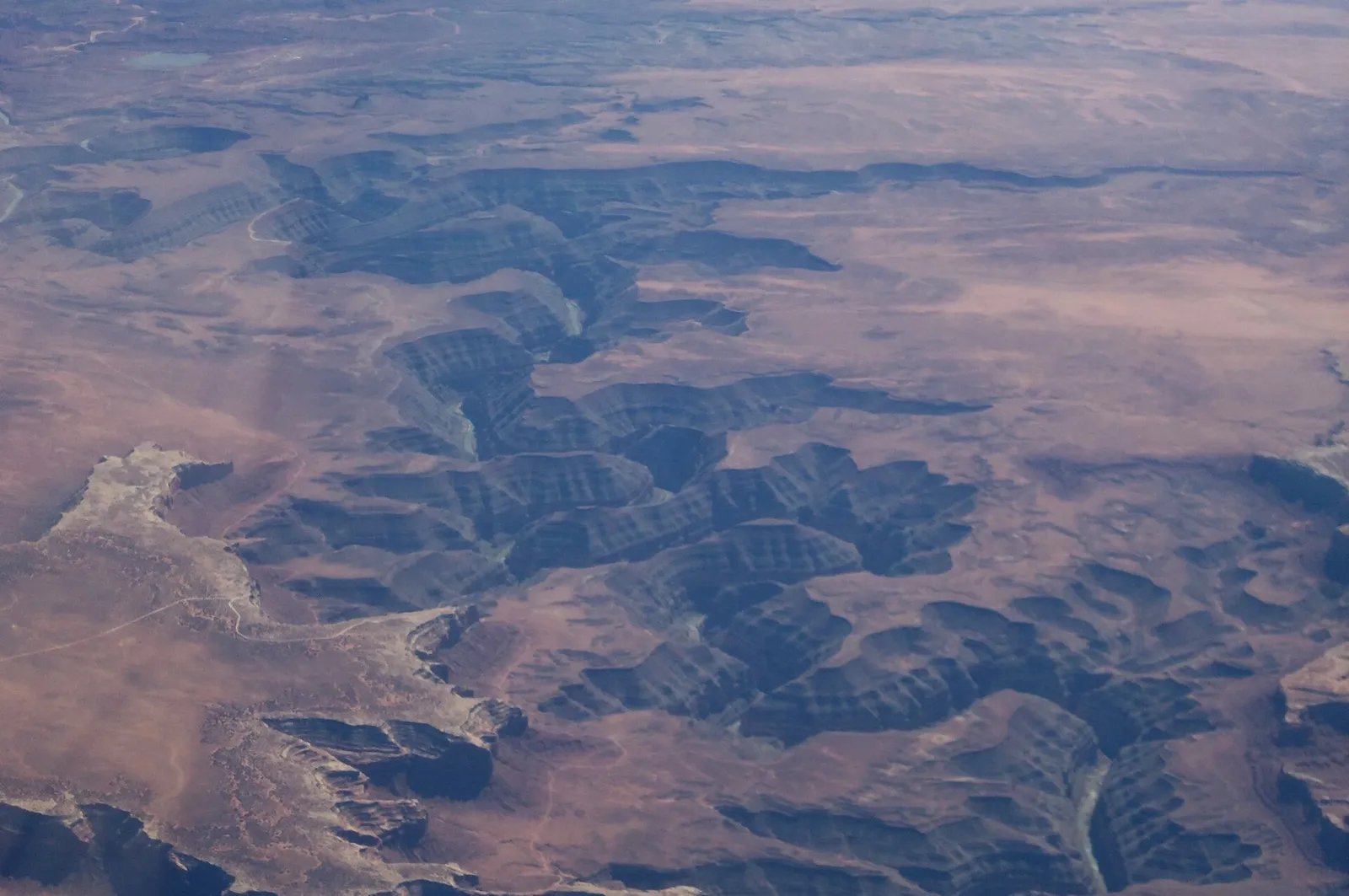 The San Juan River winding through deep canyon meanders at Goosenecks State Park near Mexican Hat