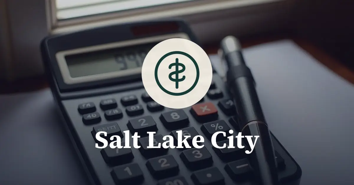 AI illustration: taxes, Salt Lake City